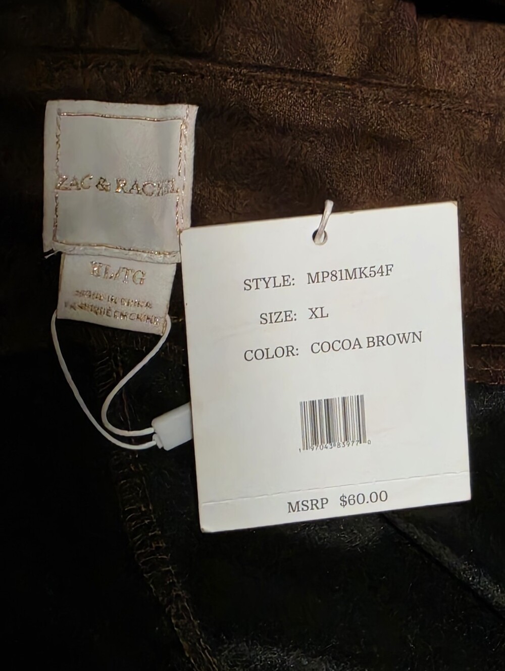 ZAC & RACHEL Pants Womens Size XL Cocoa Brown Faux Suede High Rise NWT Autumn - Picture 7 of 8